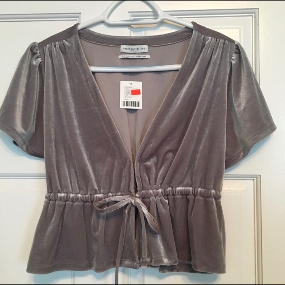 Urban Outfitters Velvet Crop Top